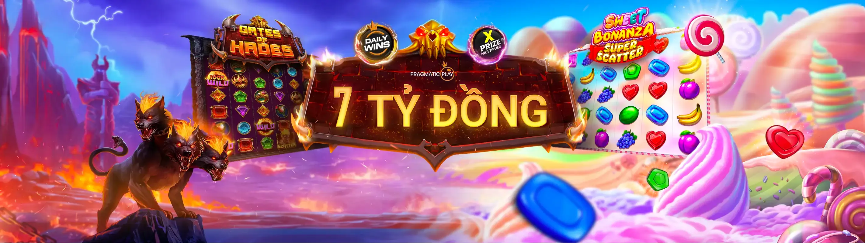 Biểu tượng jackpot nổ hũ đầy màu sắc trên vn88vc